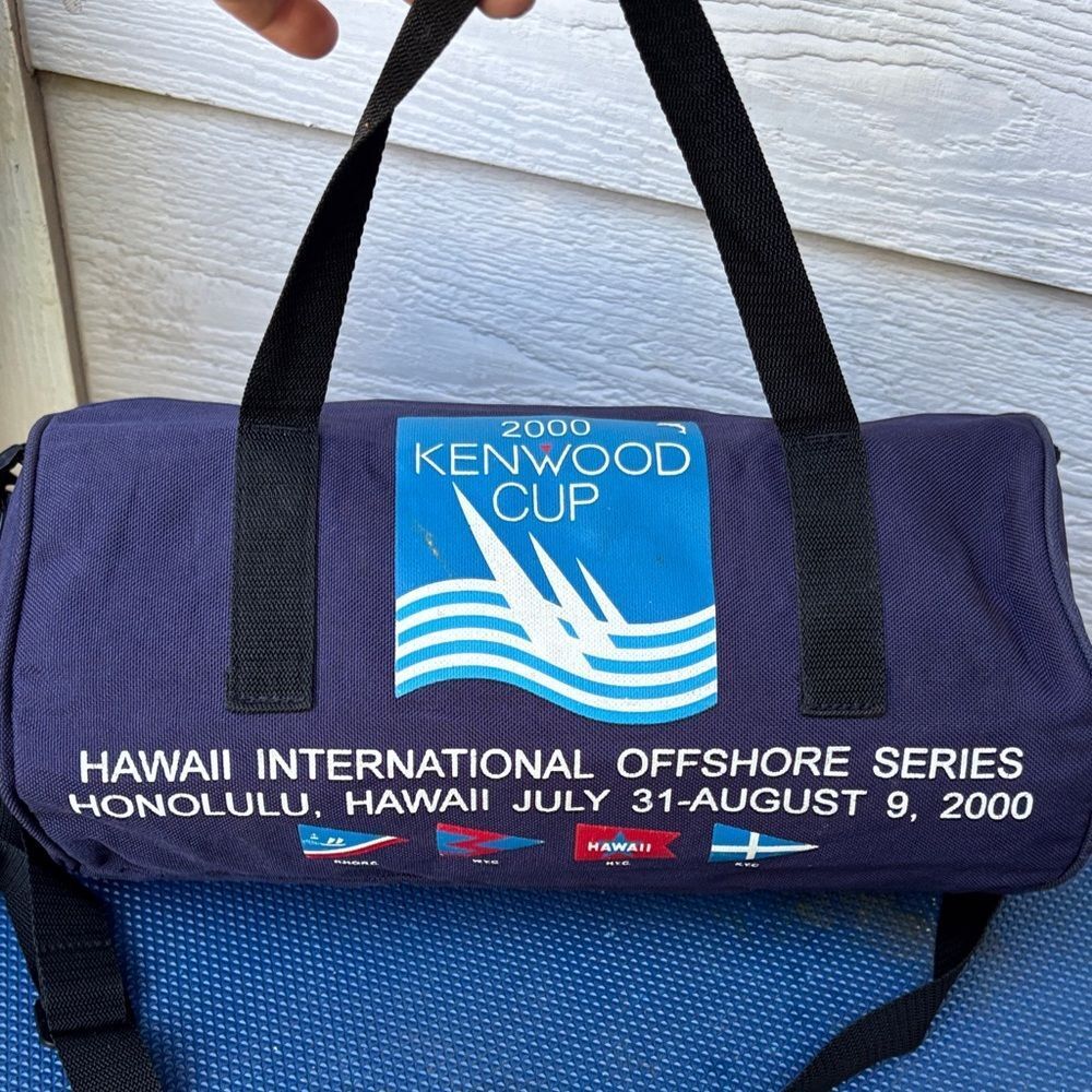 Vintage 2000 Kenwood Cup Sailing Regatta Navy Duffel Bag - Picture 2 of 7